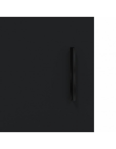 Credenza Nera 69,5x34x180 cm in Legno Multistrato