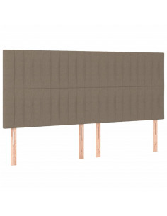 Giroletto a Molle con Materasso Tortora 160x200 cm in Tessuto