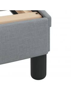 Letto con Materasso Grigio Chiaro 140x200cm Tessuto