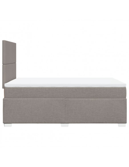 Giroletto a Molle con Materasso Tortora 120x190 cm in Tessuto