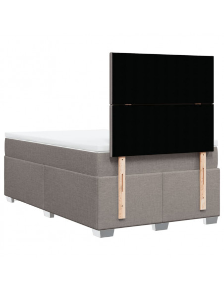 Giroletto a Molle con Materasso Tortora 120x190 cm in Tessuto