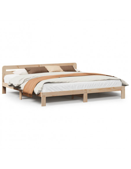 Letto senza Materasso 200x200 cm in Legno Massello di Pino