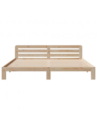 Letto senza Materasso 200x200 cm in Legno Massello di Pino