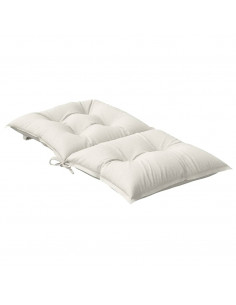 Cuscini Sedia Schiena Bassa 2 pz Crema Mélange 100x50x7 Tessuto