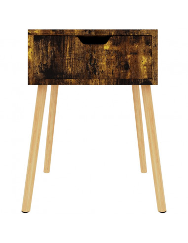 Comodini 2 pz Rovere Fumo 40x40x56 cm in Legno Multistrato