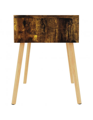 Comodini 2 pz Rovere Fumo 40x40x56 cm in Legno Multistrato