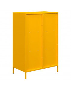 Credenza Giallo Senape 68x39x103,5 cm in Acciaio 2