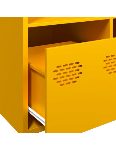Credenza Giallo Senape 68x39x103,5 cm in Acciaio
