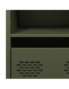Credenza Verde Oliva 68x39x103,5 cm in Acciaio