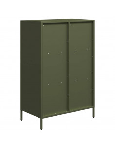 Credenza Verde Oliva 68x39x103,5 cm in Acciaio 2