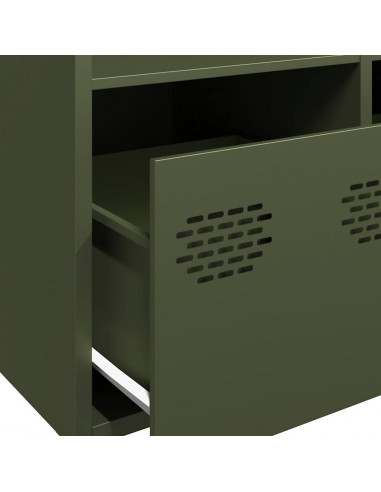Credenza Verde Oliva 68x39x103,5 cm in Acciaio