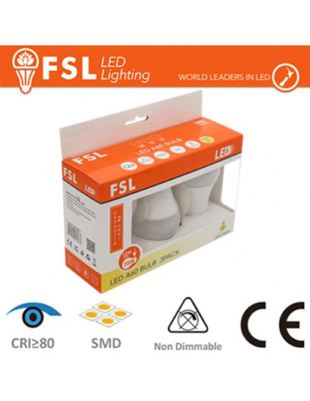 LUCE CALDA - 3000K LAMPADA GOCCIA: CONFEZIONE PROMO 3PACK - 12W 3000K