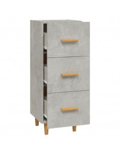 Credenza Grigio Cemento 34,5x34x90 cm in Legno Multistrato