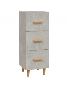 Credenza Grigio Cemento 34,5x34x90 cm in Legno Multistrato 2