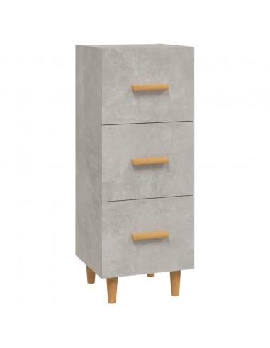 Credenza Grigio Cemento 34,5x34x90 cm in Legno Multistrato