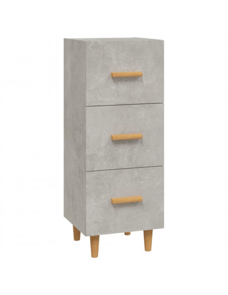 Credenza Grigio Cemento 34,5x34x90 cm in Legno Multistrato