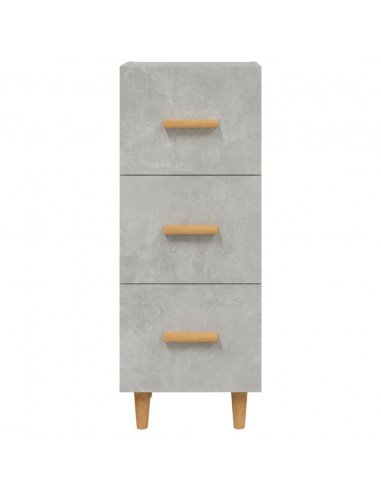 Credenza Grigio Cemento 34,5x34x90 cm in Legno Multistrato