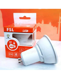 GU10 LAMPADINA LED - 6W 3000K 500LM 38Â° CRI80