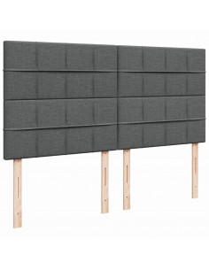 Giroletto a Molle con Materasso Grigio Scuro 180x200 cm Tessuto 2