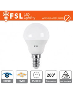 LUCE NATURALE - 4000K LAMPADA SFERA - 7,5W 4000K E14