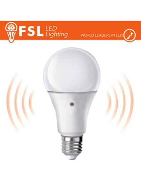 LUCE CALDA - 3000K LAMPADA GOCCIA - 9W 3000K E27 SENSORE CREPUSCOLARE 2 LATI