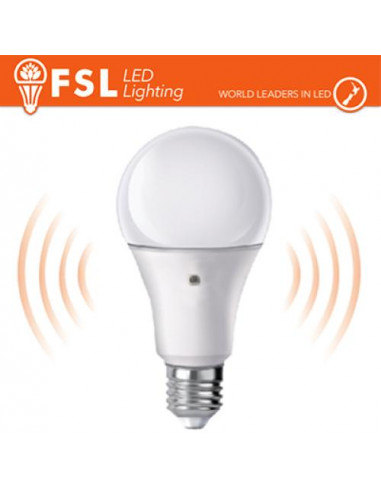 LUCE NATURALE - 4000K LAMPADA GOCCIA - 9W 4000K E27 SENSORE CREPUSCOLARE 2 LATI