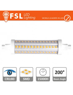 LUCE CALDA - 2700K R7S - 9,5W 2700K 1160LM 200Âº 25*118MM CRI80