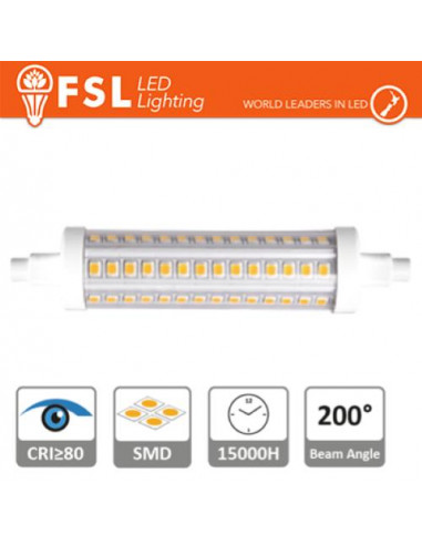 LUCE CALDA - 2700K R7S - 9,5W 2700K 1160LM 200Âº 25*118MM CRI80