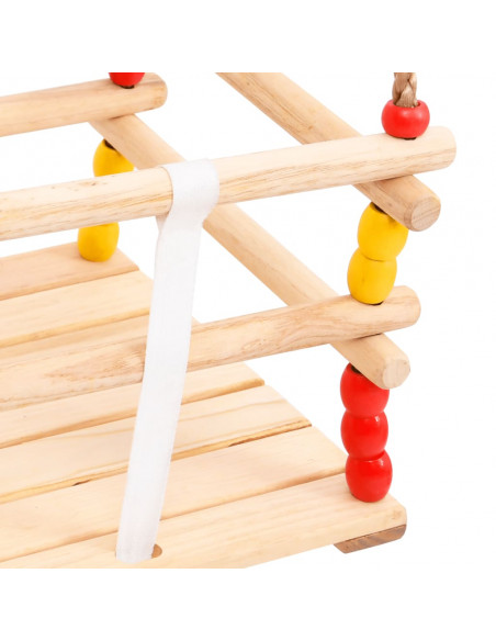 Altalena per Bambini con Cintura di Sicurezza Massello di Pino