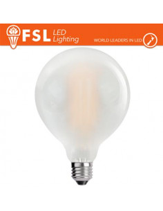 LUCE NATURALE - 4000K LAMPADA FILAMENTO OPALE GLOBO Ã12,5CM - 14W 4000K E27