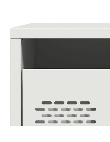 Comodino Bianco 35x39x43,5 cm in Acciaio