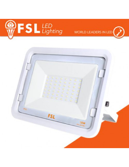 LUCE FREDDA - 6500K PROIETTORE PER ESTERNI BIANCO 50W - IP65 115Â° 6500K