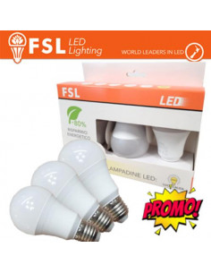 Luce Naturale - 4000K Lampada Goccia: Confezione PROMO 3PACK - 15W 4000K