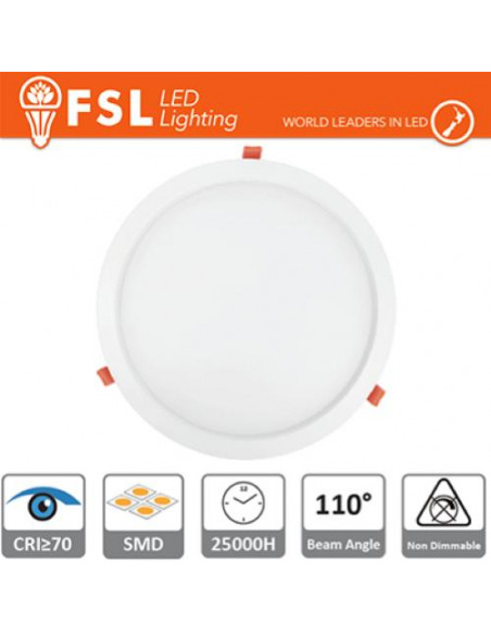 LUCE CALDA - 3000K DOWNLIGHT LED IP20 3W 3000K 160LM 110Â° FORO:75MM