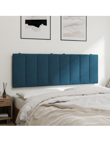 Cuscino Testiera Blu 120 cm in Velluto