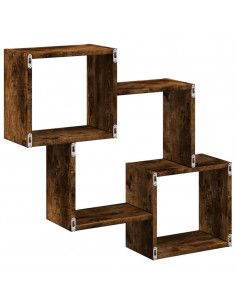 Mobile a Parete 78x18x71 cm Rovere Fumo in Legno Multistrato