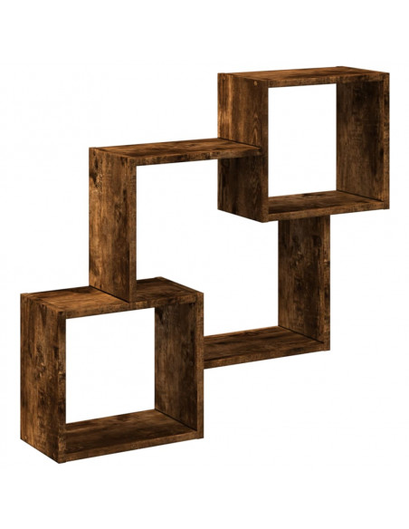 Mobile a Parete 78x18x71 cm Rovere Fumo in Legno Multistrato