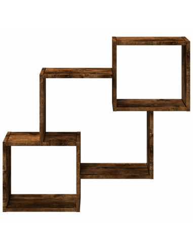 Mobile a Parete 78x18x71 cm Rovere Fumo in Legno Multistrato