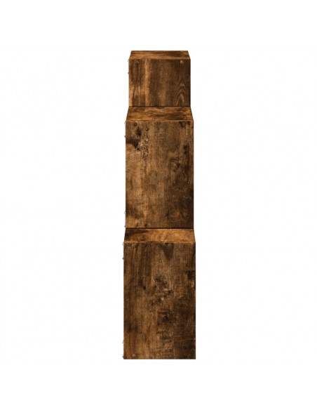 Mobile a Parete 78x18x71 cm Rovere Fumo in Legno Multistrato