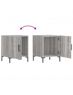 Comodini 2 pz Grigio Sonoma 40x40x50 cm in Legno Multistrato 2