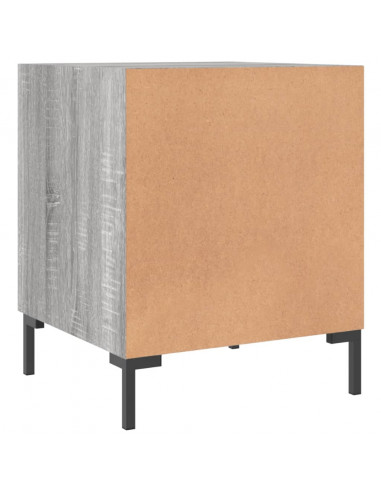 Comodini 2 pz Grigio Sonoma 40x40x50 cm in Legno Multistrato