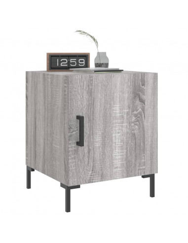 Comodini 2 pz Grigio Sonoma 40x40x50 cm in Legno Multistrato