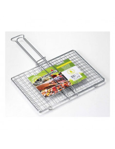 Griglia barbecue Ompagrill B03540 Rete Doppia Senza Piedi Cromo lucido