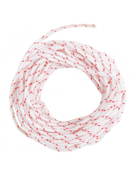 Fune di Avviamento a Strappo Bianco e Rosso Ø3 mm 10 m in Nylon