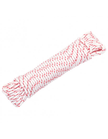 Fune di Avviamento a Strappo Bianco e Rosso Ø3 mm 10 m in Nylon