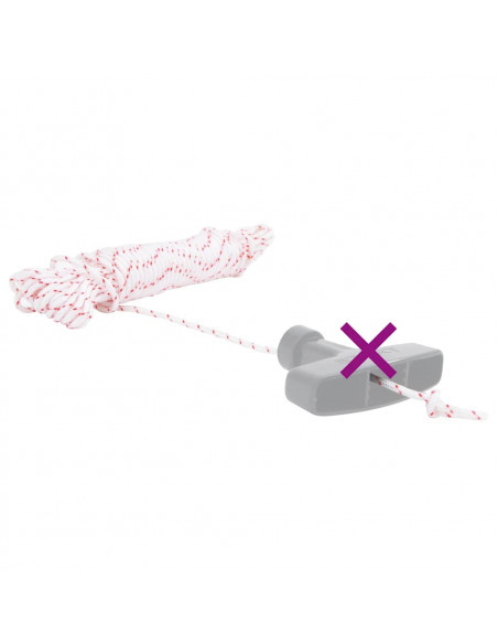 Fune di Avviamento a Strappo Bianco e Rosso Ø3 mm 10 m in Nylon