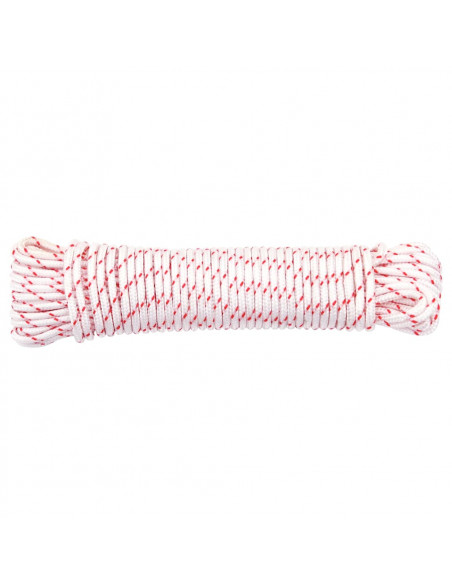 Fune di Avviamento a Strappo Bianco e Rosso Ø3 mm 10 m in Nylon