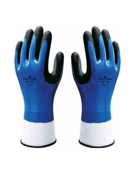 Guanti lavoro Issaline 377 SHOWA GLOVES Blu e Nero Blu e Nero