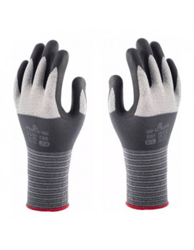 Guanti lavoro Issaline 381 SHOWA GLOVES Bianco e Grigio Bianco e Grigi
