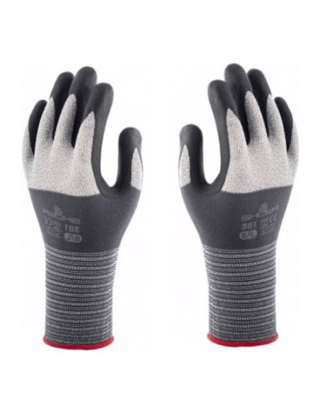 Guanti lavoro Issaline 381 SHOWA GLOVES Bianco e Grigio Bianco e Grigi